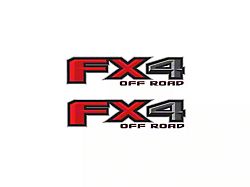 FX4 Decal; Black/Gray/Red (15-25 F-150)