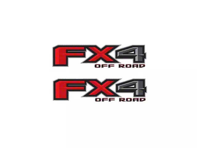 FX4 Decal; Black/Gray/Red (15-24 F-150)
