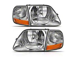 G2 Crystal Headlights; Chrome Housing; Clear Lens (97-03 F-150)