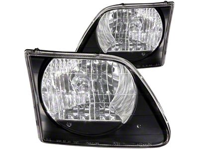 G2 Crystal Headlights; Black Housing; Clear Lens (97-03 F-150)