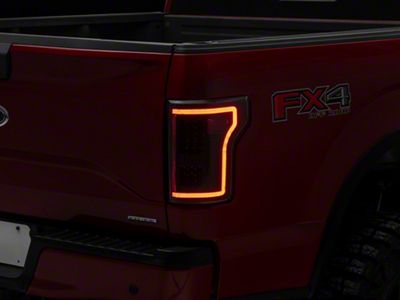 G2 LED Tail Lights; Black Housing; Clear Lens (15-17 F-150 w/ Factory Halogen Non-BLIS Tail Lights)