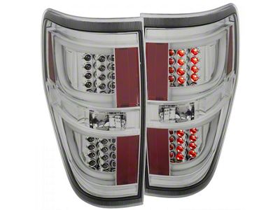 G2 LED Tail Lights; Chrome Housing; Clear Lens (09-14 F-150 Styleside)