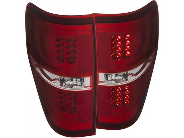 G2 LED Tail Lights; Chrome Housing; Red/Clear Lens (09-14 F-150 Styleside)