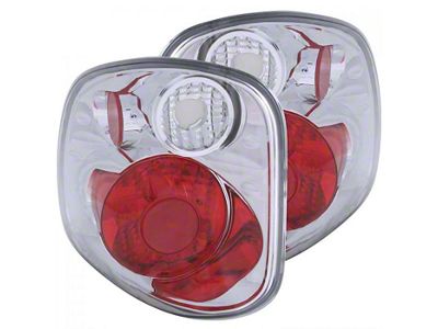 G2 Tail Lights; Chrome Housing; Clear Lens (97-00 F-150 Flareside)