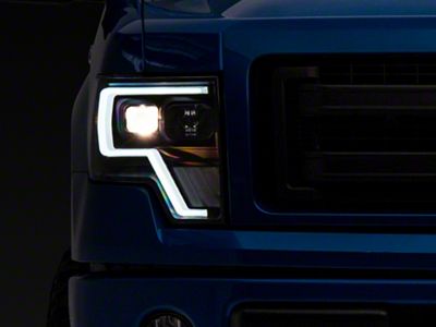 G4 Light Bar Projector Headlights; Black Housing; Clear Lens (09-14 F-150 w/ Factory Halogen Headlights)