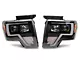 Raxiom Axial Series G4 Light Bar Switchback Projector Headlights; Black Housing; Clear Lens (09-14 F-150 w/ Factory Halogen Headlights)