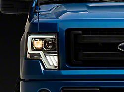 G4 Light Bar Switchback Projector Headlights; Chrome Housing; Clear Lens (09-14 F-150 w/ Factory Halogen Headlights)