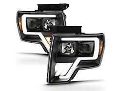 G4 Switchback Light Bar Projector Headlights; Black Housing; Clear Lens (09-14 F-150 w/ Factory Halogen Headlights)