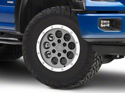 Gen1 Raptor Beadlock Style Charcoal 6-Lug Wheel; 17x8.5; 34mm Offset (15-20 F-150)