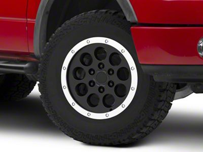 Gen1 Raptor Beadlock Style Matte Black 6-Lug Wheel; 17x8.5; 34mm Offset (04-08 F-150)