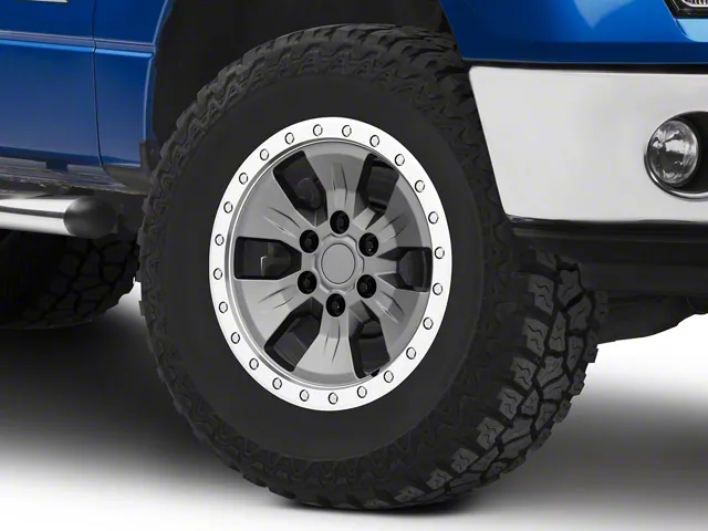 Gen2 Raptor Beadlock Style Charcoal 6-Lug Wheel; 17x8.5; 34mm Offset (09-14 F-150)