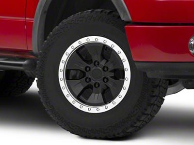 Gen2 Raptor Beadlock Style Matte Black 6-Lug Wheel; 17x8.5; 34mm Offset (04-08 F-150)