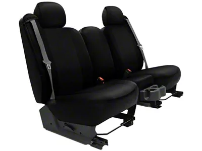 Genuine Neoprene Custom 2nd Row Bench Seat Covers; Black/Black (22-25 F-150 SuperCab)