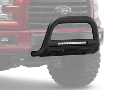 Bull Bar with LED Light Bar; Black (04-20 F-150, Excluding Raptor)