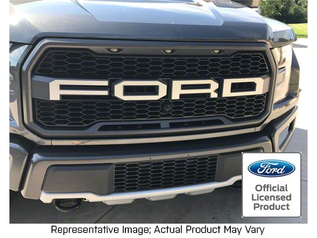 Grille Letter Decals; Carbon Fiber (17-20 F-150 Raptor)