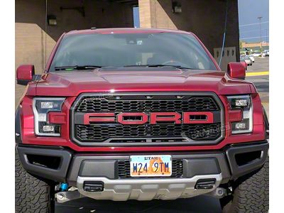 Grille Letter Decals; Red (17-20 F-150 Raptor)