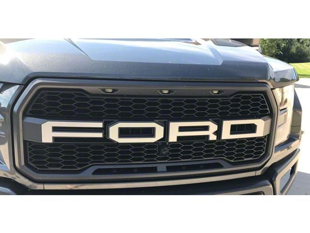 Grille Letter Decals; White (17-20 F-150 Raptor)