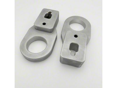 GT4 Tow Hooks with Natural Billet D-Ring; Front (04-25 F-150)