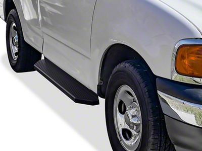 H-Style Running Boards; Black (97-03 F-150 Regular Cab)