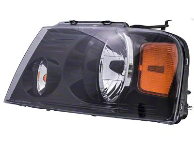 Halogen Headlight; Black Housing; Clear Lens; Driver Side (06-07 F-150)