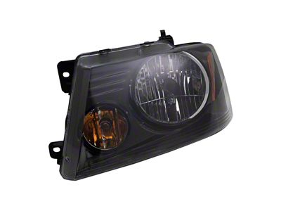 Halogen Headlight; Black Housing; Clear Lens; Driver Side (06-08 F-150)