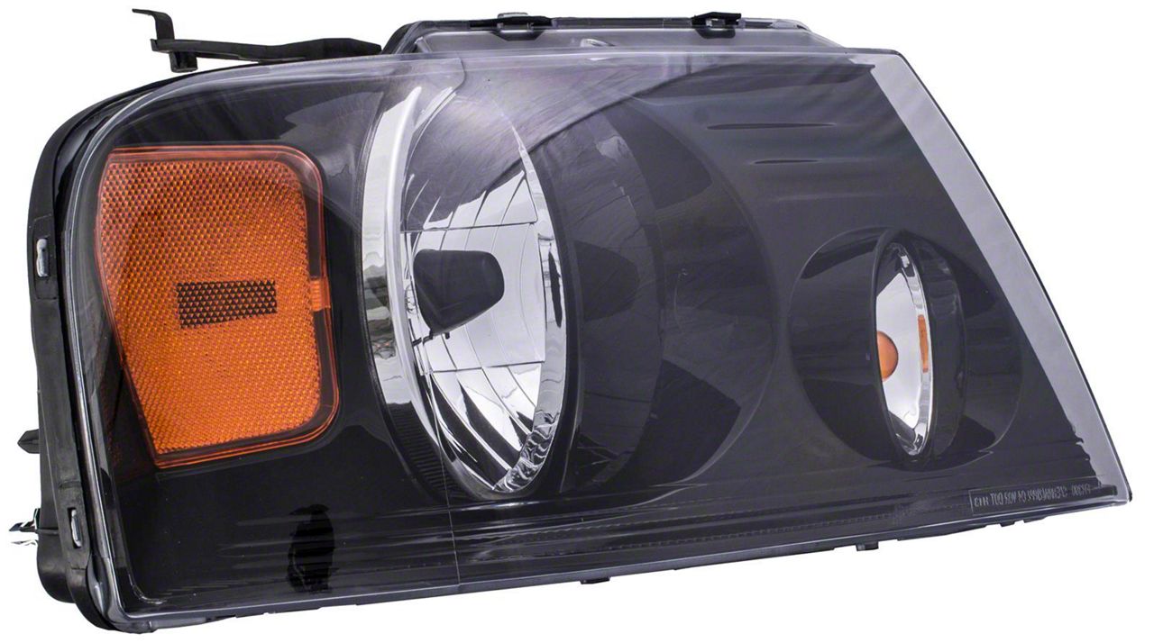Halogen Headlight; Black Housing; Clear Lens; Passenger Side (06-07 F-150)