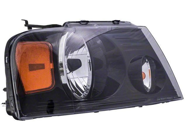 Halogen Headlight; Black Housing; Clear Lens; Passenger Side (06-07 F-150)