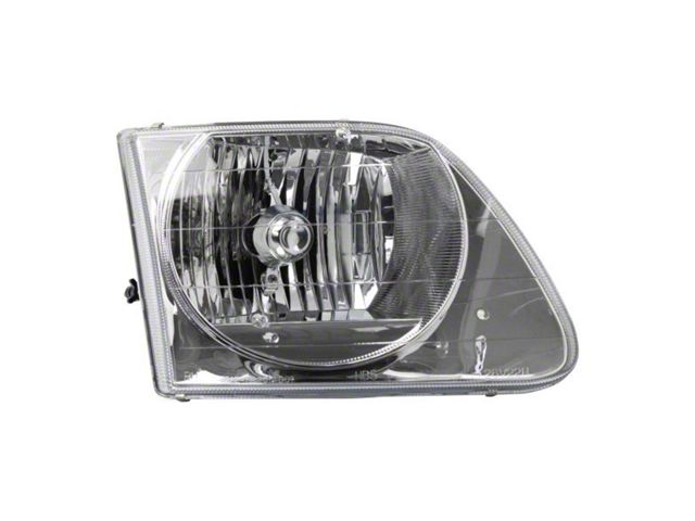 Halogen Headlight; Chrome Housing; Clear Lens; Passenger Side (97-03 F-150)