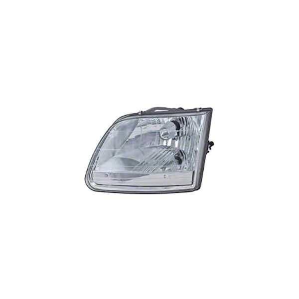 Replacement Halogen Headlight; Chrome Housing; Clear Lens; Driver Side (97-03 F-150)