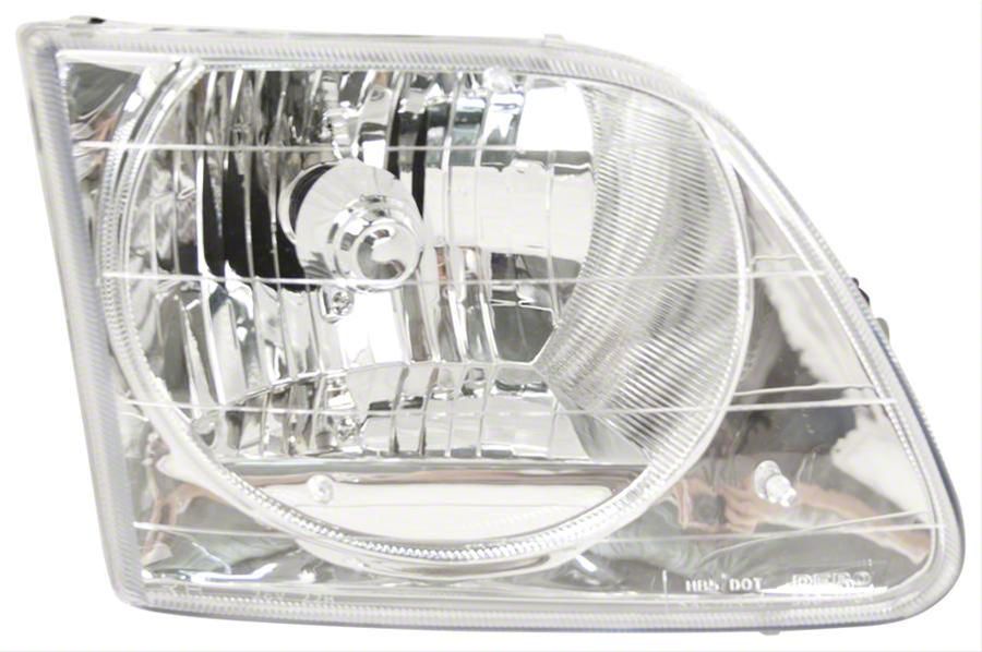 Replacement Halogen Headlight; Chrome Housing; Clear Lens; Passenger Side (01-03 F-150 Lightning)