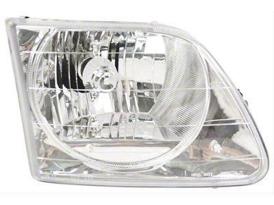 Replacement Halogen Headlight; Chrome Housing; Clear Lens; Passenger Side (01-03 F-150 Lightning)