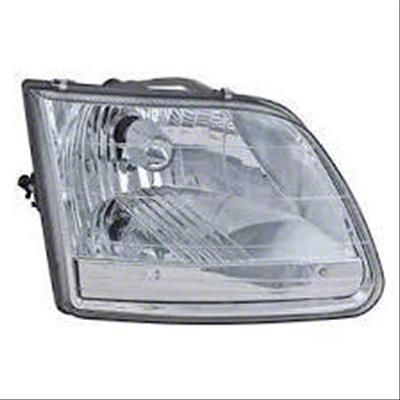 Replacement Halogen Headlight; Chrome Housing; Clear Lens; Passenger Side (97-03 F-150)