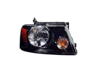 CAPA Replacement Halogen Headlight; Black Housing; Clear Lens; Passenger Side (06-08 F-150)