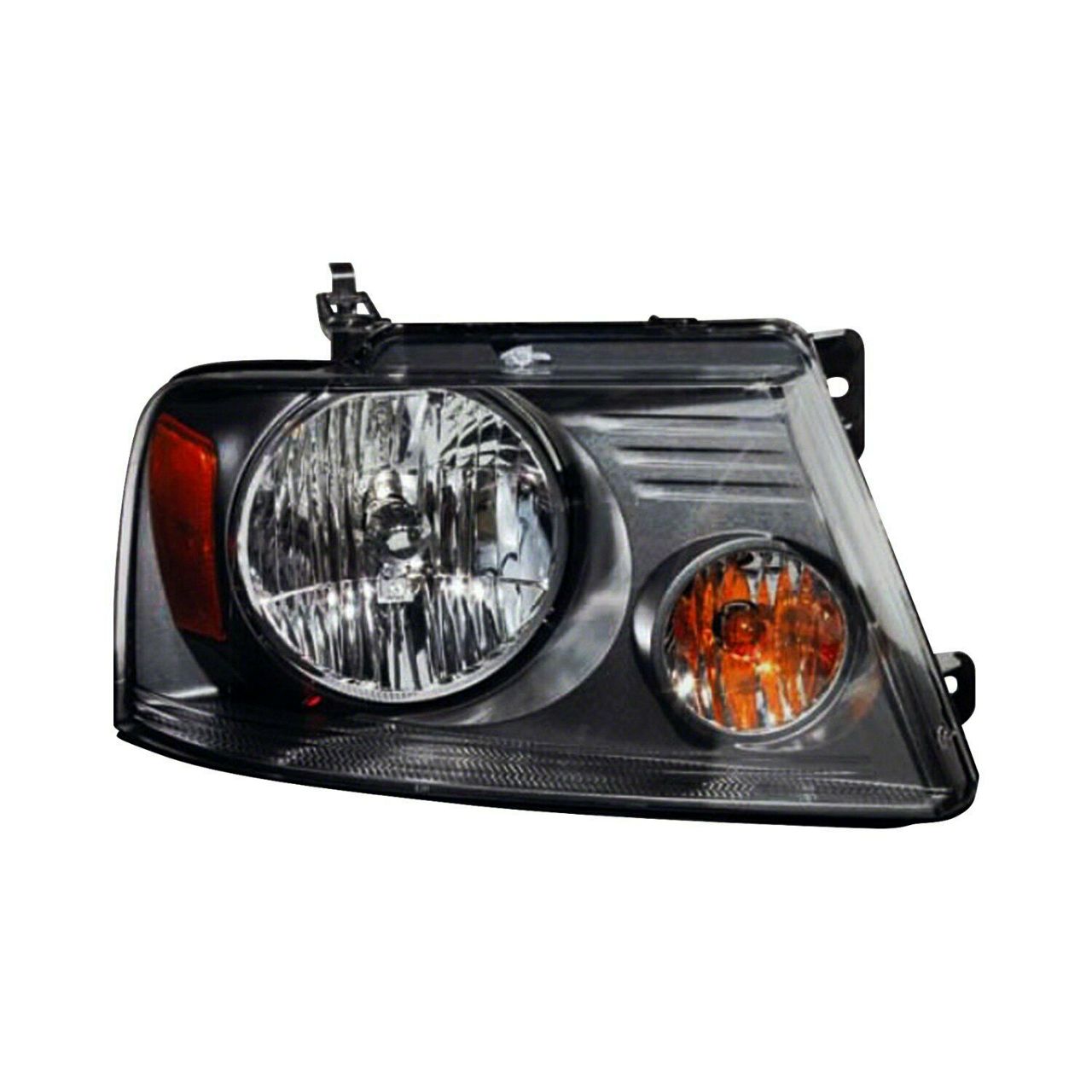 CAPA Replacement Halogen Headlight; Black Housing; Clear Lens; Passenger Side (07-08 F-150)