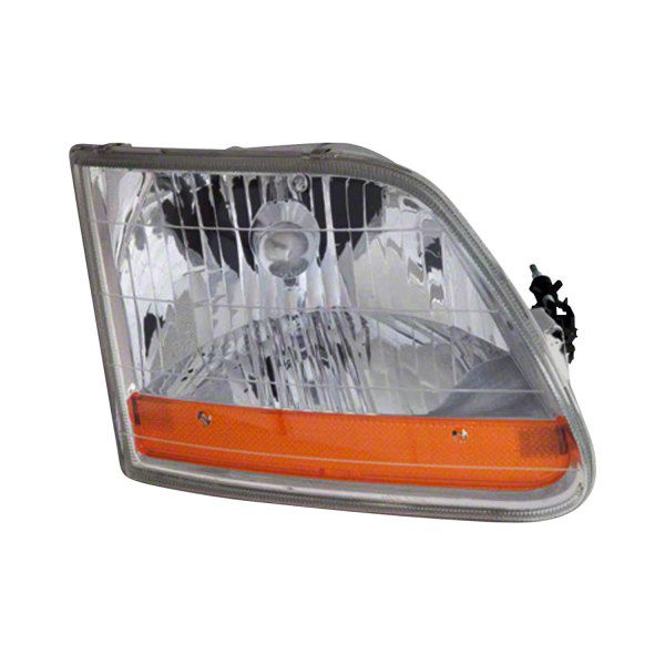 CAPA Replacement Halogen Headlight; Chrome Housing; Clear Lens; Passenger Side (01-03 F-150)