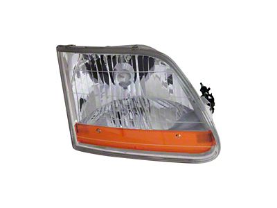 CAPA Replacement Halogen Headlight; Chrome Housing; Clear Lens; Passenger Side (01-03 F-150)
