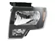 Halogen Headlights; Black/Chrome Housing; Clear Lens (09-14 F-150 w/ Factory Halogen Headlights)
