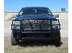 HD Replacement Front Bumper with Receiver Hitch; Semi-Gloss Black (09-14 F-150)