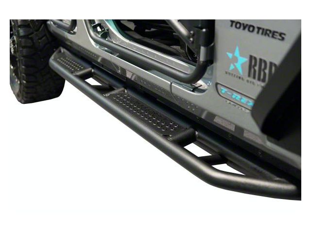 HD Side Step Bars; Semi-Gloss Black (15-24 F-150 SuperCrew)