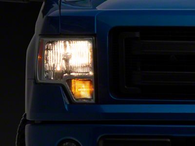 JDM Style Headlights; Chrome Housing; Clear Lens (09-14 F-150 w/ Factory Halogen Headlights)