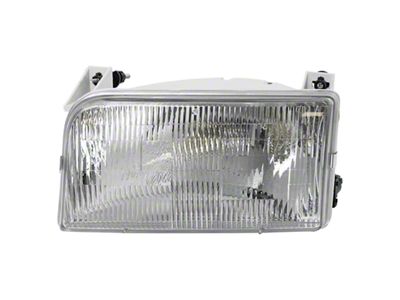 Headlight; Chrome Housing; Clear Lens; Driver Side (1997 F-150)