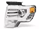 LED DRL Projector Headlights with Amber Corner Lights; Chrome Housing; Clear Lens (09-14 F-150 w/ Factory Halogen Headlights)