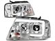 LED DRL G2 Projector Headlights with Clear Corner Lights; Chrome Housing; Clear Lens (04-08 F-150)