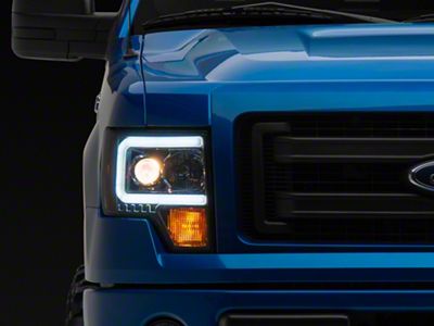 LED Projector Headlights; Chrome Housing; Smoked Lens (09-14 F-150 w/ Factory Halogen Headlights)