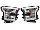 LED DRL Headlights with Amber Corner Lights; Chrome Housing; Clear Lens (15-17 F-150 w/ Factory Halogen Headlights)