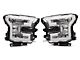 LED DRL Headlights with Clear Corner Lights; Chrome Housing; Clear Lens (15-17 F-150 w/ Factory Halogen Headlights)