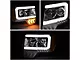 LED DRL Projector Headlights with Amber Corner Lights; Chrome Housing; Smoked Lens (09-14 F-150 w/ Factory Halogen Headlights)