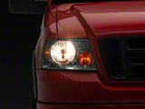 Factory Style Headlights with Amber Corner Lights; Chrome Housing; Clear Lens (04-08 F-150)