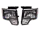 Factory Style Headlights with Clear Corner Lights; Black Housing; Clear Lens (09-14 F-150 w/ Factory Halogen Headlights)