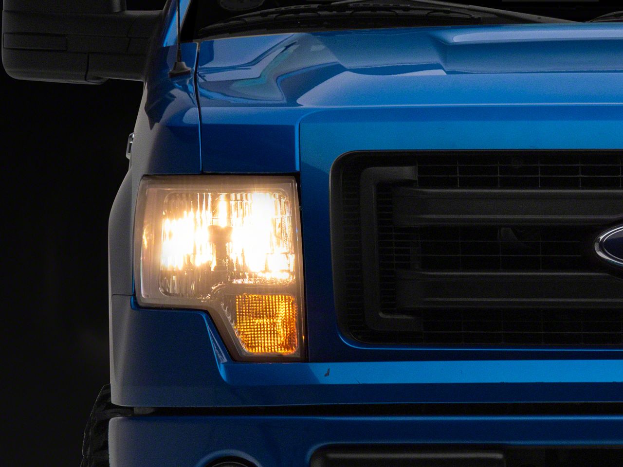 Factory Style Headlights with Clear Corner Lights; Chrome Housing; Clear Lens (09-14 F-150 w/ Factory Halogen Headlights)